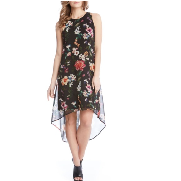 Karen Kane High-Low Floral Print Party Dress - Picture 3 of 7